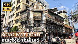 [BANGKOK] Song Wat Road "Exploring Historic Chinatown Street & Cafe"| Thailand [4K HDR Walking Tour]