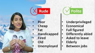 Learn the Words of Kindness and Politeness | Rude versus Polite Phrases| Quick English Lesson