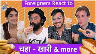 Foreigners react - Tea time Snacks | #ReactionVideo | #Chai | #VishayKhol