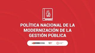 Política Nacional de Modernización de la Gestión Pública al 2030 (PNMGP)
