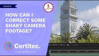 How can I correct some shaky camera footage?