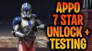 CC-1119 APPO 7 STAR UNLOCK AND TESTING LIVE - STAR WARS: GALAXY OF HEROES