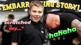 Eddie Hall and Son Max Tell Embarrassing Story