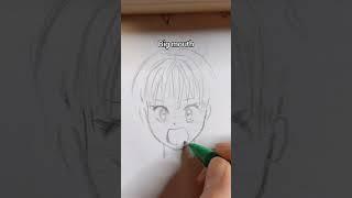 how to draw a surprise face / anime manga style