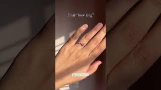 Finally pink & white solitaire bow ring |#jewellerytvshow |#jewelry |#diamond |#solitaire