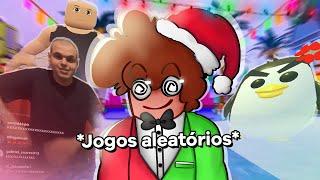 Jogando jogos ALEATÓRIOS DE NATAL no Roblox