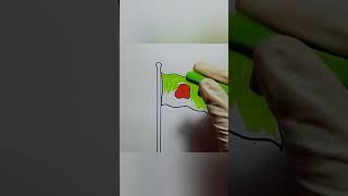 Bangladesh flag drawing #shorts