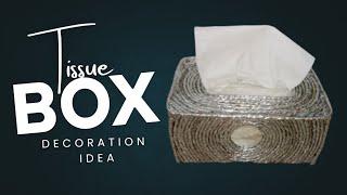 Tissue box decoration idea / boring box deco / DIY / craft idea