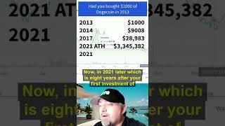 Had you bought $1000 of Dogecoin in 2013  #dogecoinmillionaire