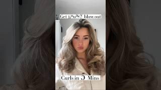 GET BOUNCY BLOW OUT CURLS IN 5 MINS #blowout #bouncycurls #hairhacks