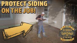 How to Protect Siding WITHOUT Plastic! (Dish Soap)