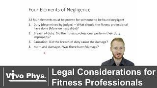 Legal Considerations for Fitness Professionals