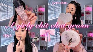 GIRL CHAT + GRWM  | Q&A, moving back, how I’ve been, YouTube content, & a cute haul at the end