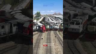 Kereta Api Panjang Melewati Rel Berantakan #keretaapi #trainzsimulator #train #automobile #railways