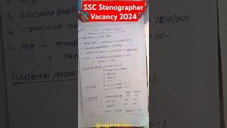 SSC Stenographer Vacancy 2024 | SSC Steno Syllabus, Age, Salary, Qualification By Rojgar Warriors