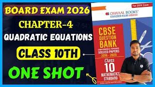 Oswaal Question Bank Class 10 Maths Chapter 4 Quadratic Equations in ONE SHOT For Board Exam 2025 |