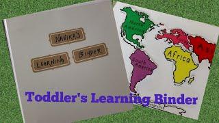 Toddler Learning Binder | DIY Toddler Learning Folder | Fun & Educational Activities for kids