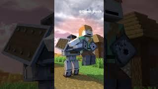 Super Golem fight Warden to save the village! #minecraft #animation #minecraftanimation