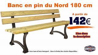 Banc  public en pin du Nord "DRESDE" 180 cm - Emrodis