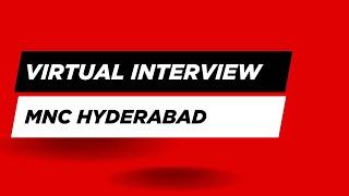 Virtual Interview with candidates for an MNC - Hyderabad #jobsinhyderabad #customercare