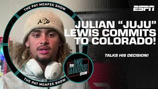  BREAKING NEWS  5-star QB Julian "JuJu" Lewis has COMMITTED to Colorado ⭐ | The Pat McAfee Show