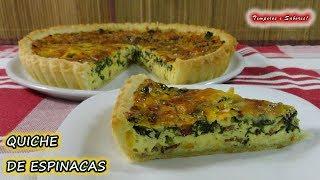 QUICHE DE ESPINACAS, nutritivo, delicioso y muy fácil