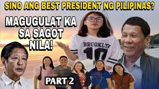 Who is the most popular president in the Philippines? Kalye Survey Part 2  #fyp #ofw