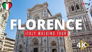 Florence Walking Tour, Tuscany Italy  | Bright & Breezy Day to Golden Sunset [4K UHD]