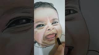 #sketchyaart | how to shade in  a portrait | face drawing with colours | drawholic