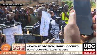 KAWEMPE NORTH BY-ELECTION; NUP'S NALUKOOLA CASTS HIS VOTE AT KILOKOLE TUULA CENTRE