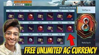 FREE 20000 AG CURRENCY IN BGMI - UNLIMITED FREE AG CURRENCY IN UPDATE 3.2 @ParasOfficialYT