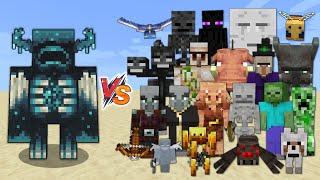 Warden vs Every mob in Minecraft (Bedrock Edition) - Minecraft 1.19 Warden vs All Mobs