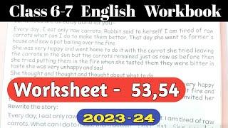 Class 6-7 English Worksheet 53,54 Pravah Workbook | प्रवाह कक्षा 6,7 अंग्रेजी वर्क बुक वर्कशीट 53,54