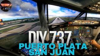 REALISTIC 737 homecockpit - Flying to Puerto Rico in MSFS