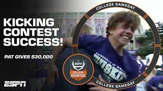 GameDay's FIRST KICKING CONTEST SUCCESS  Greyson STUNS Pat McAfee | College GameDay