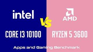 Intel Core i3 10100 vs AMD Ryzen 5 3600 - Apps & Gaming Benchmark (RTX 3090)