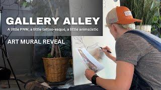 Painting a Tattoo Style Mural on a Door - Gallery Alley