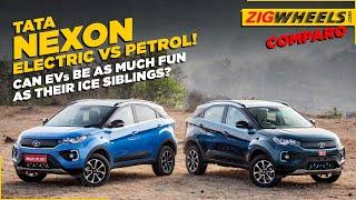 Tata Nexon EV vs Tata Nexon Petrol I Drag Race, Handling Test And A Lot More!