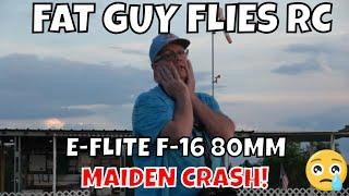 E-FLITE 80MM F-16 GRAY- MAIDEN CRASH IN 6 SECONDS by FGFRC #aviation