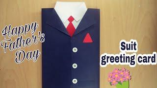 How To Make Suit Greeting Card | DIY | Handmade Greeting Cards | Birthday/Fathers Day Greeting Card