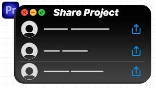 How To SHARE a Project in Premiere Pro