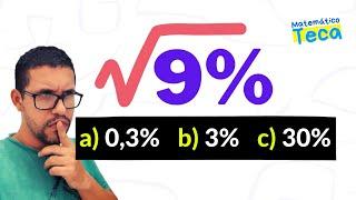 Você Consegue? ️Raiz quadrada de 9%