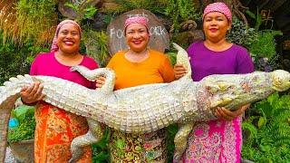 Amazing Crocodile Meat Grilled Classic Recipe Ingredients Eating in Village