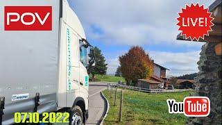 POV Truck driving. LIVE!!! Volvo FH500 2022. [ENG/DE/PT]