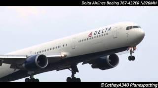 Delta Airlines Boeing 767-400ER Arriving At Kennedy International Airport [FULL HD]