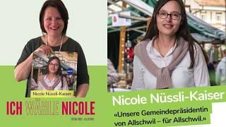 Ich wähle Nicole Nüssli als Gemeindepräsidentin für Allschwil