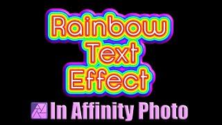 Beautiful Rainbow Outline Text Effect in Affinity Photo 2