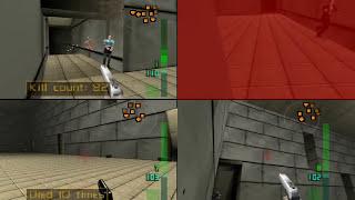 Nintendo 64 007 Goldeneye X 5A Temple - 4 player split screen - 8 sim