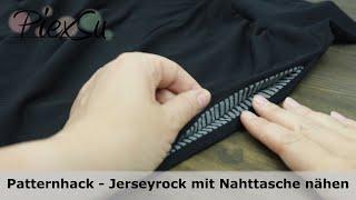 Patternhack - PiexSu Facil Rock mit unsichtbaren Nahttaschen nähen