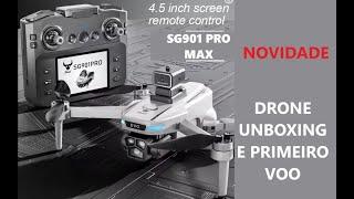 Unboxing Drone SG901 Pro  Max Controle com Tela Bom e Barato + CUPOM R$60OFF